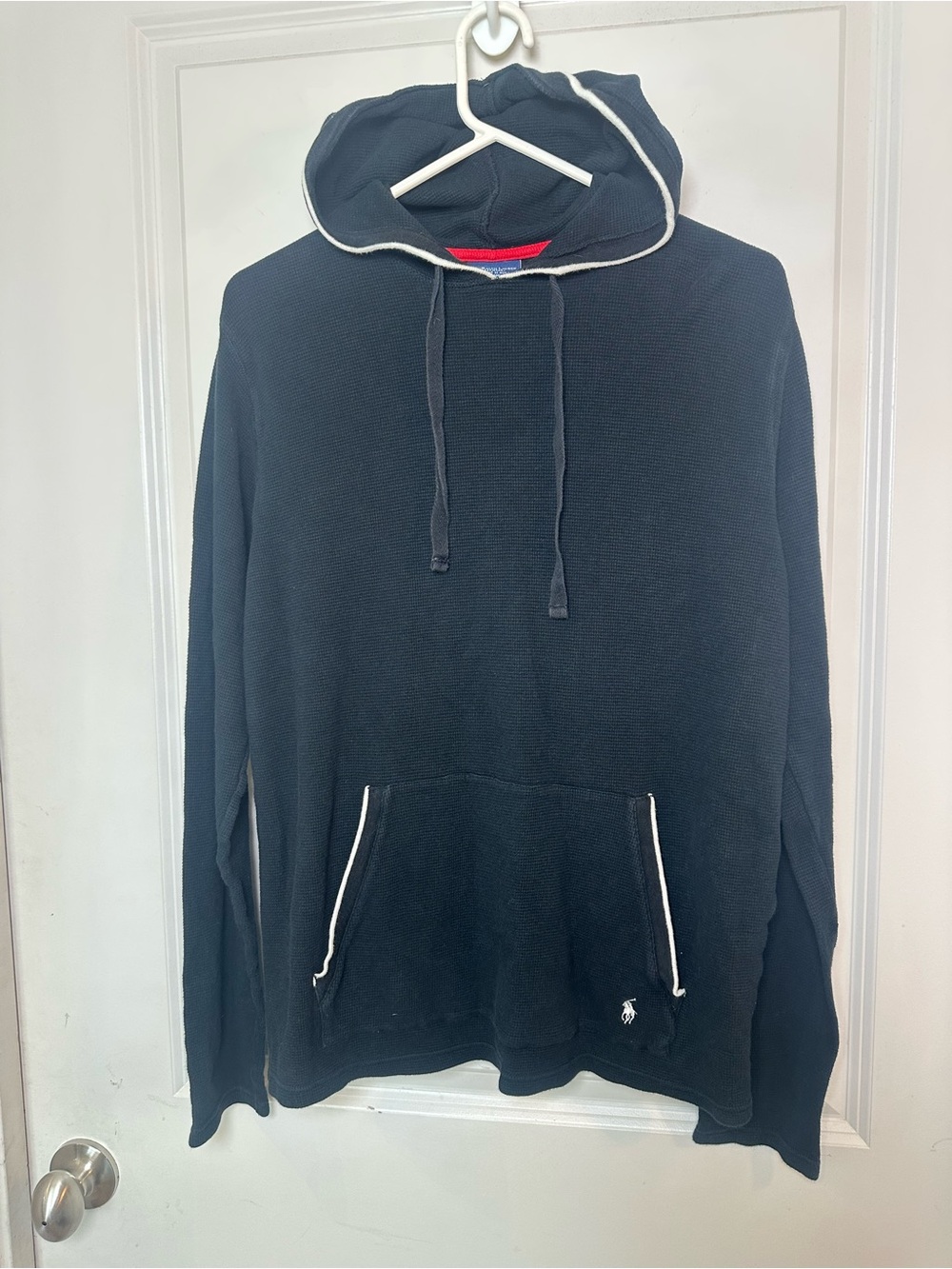 Polo Ralph Lauren Waffle Knit Thermal Cotton Athleisure Hoodie, Medium